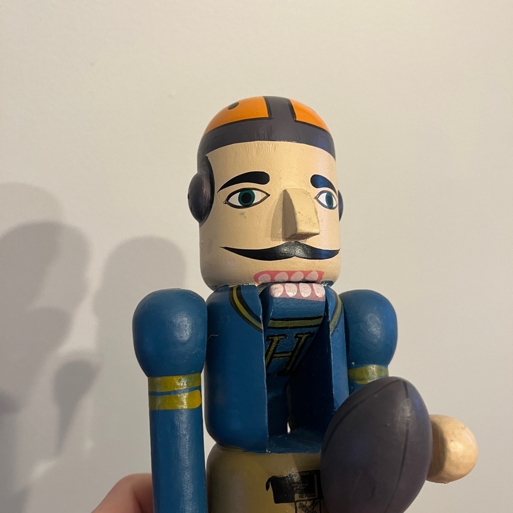 Vintage Colorful Football Player Nutcracker - Picture 4 of 6